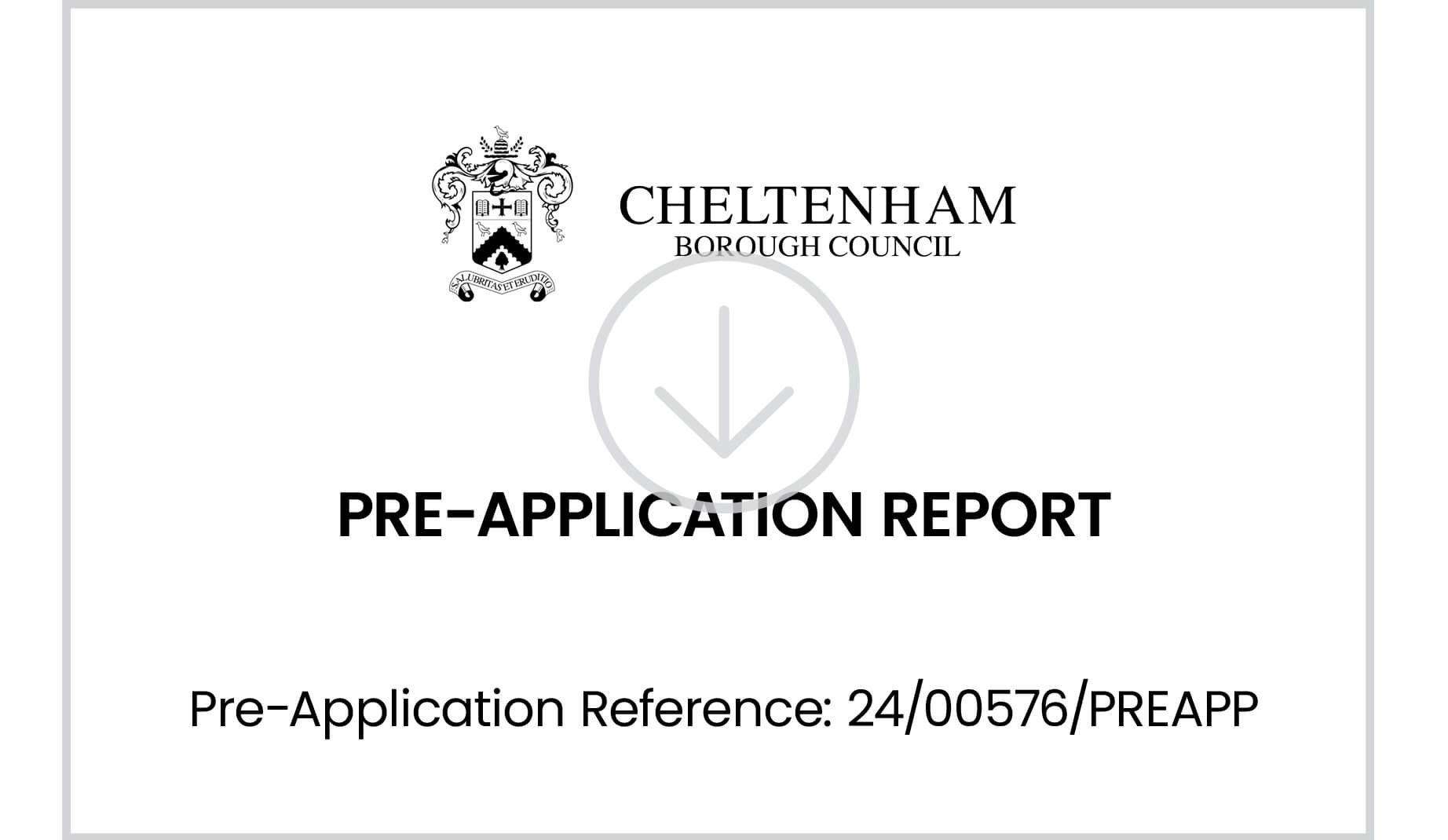 <p><strong>Pre-Application Report</strong></p>
